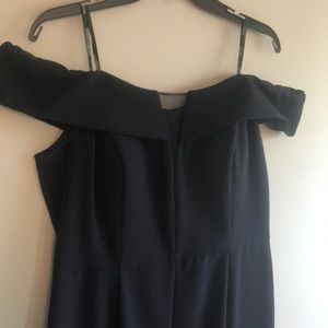 Vince Camuto off the shoulder navy blue dress